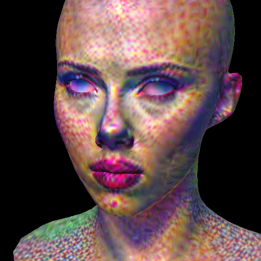 Figure 4: Scarlett Johansson, texture generated with SDS
